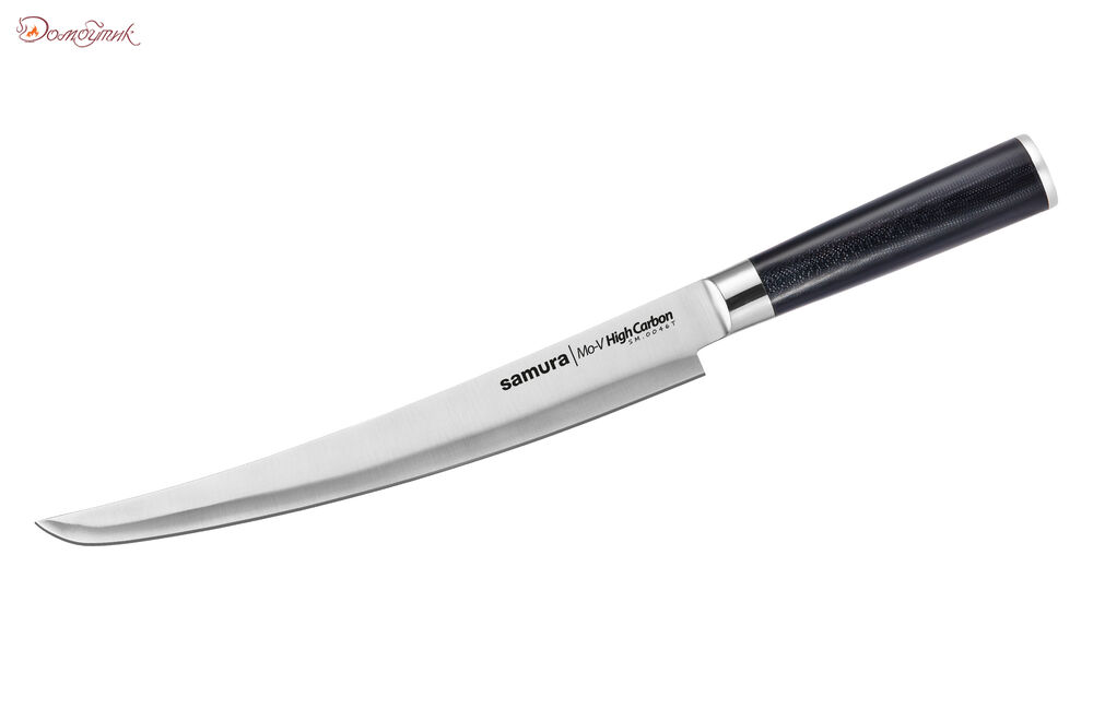 Нож кухонный "Samura Mo-V" для нарезки, слайсер Tanto 230 мм, G-10 - фото 1