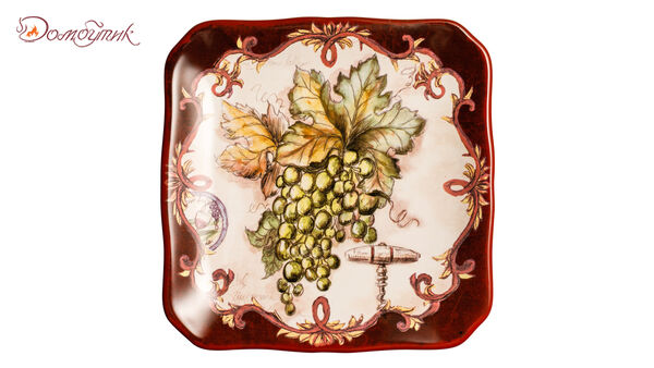 Тарелка пирожковая Certified Int. Виноделие.Зеленый виноград 15 см, керамика