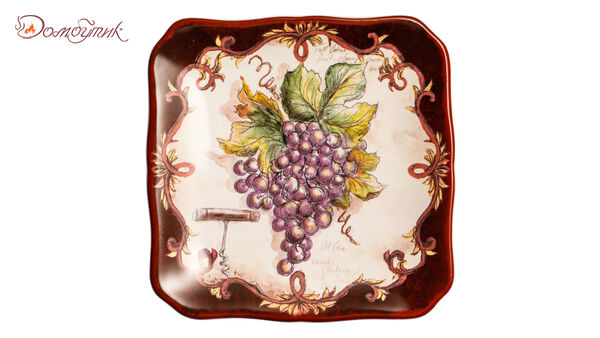 Тарелка пирожковая Certified Int. Виноделие.Красный виноград-1 15 см, керамика