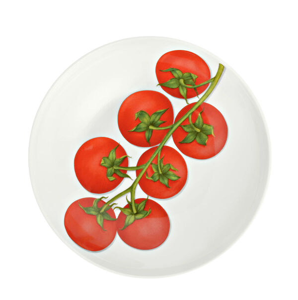 Тарелка суповая Vegetable , 20,5 см,, цвет :красный , Freedom