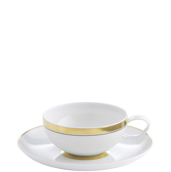 Чашка чайная с блюдцем Домо Золотой 250 мл, фарфор, Vista Alegre - фото 1