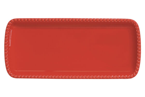 Блюдо прямоугольное Tiffany, красное, 36х16 см