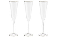 Набор бокалов для шампанского Сабина платина, 0,175 л, 6 шт, Same Decorazione - фото 1