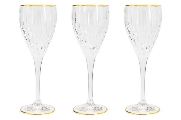 Набор бокалов для вина Пиза золото, 0,25 л, 6 шт, Same Decorazione - фото 1