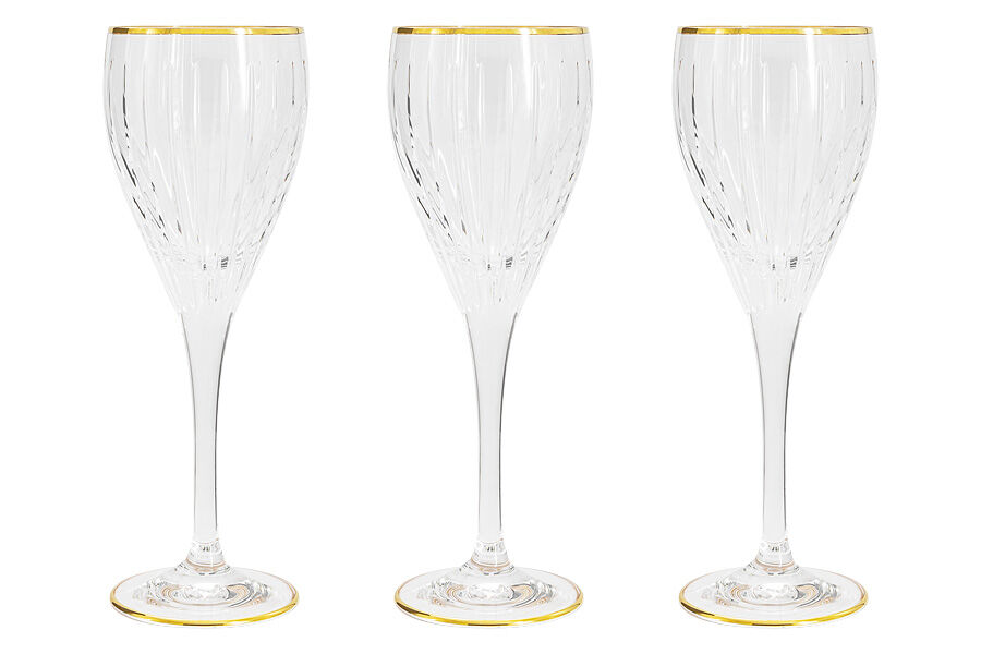 Набор бокалов для вина Пиза золото, 0,25 л, 6 шт, Same Decorazione - фото 1