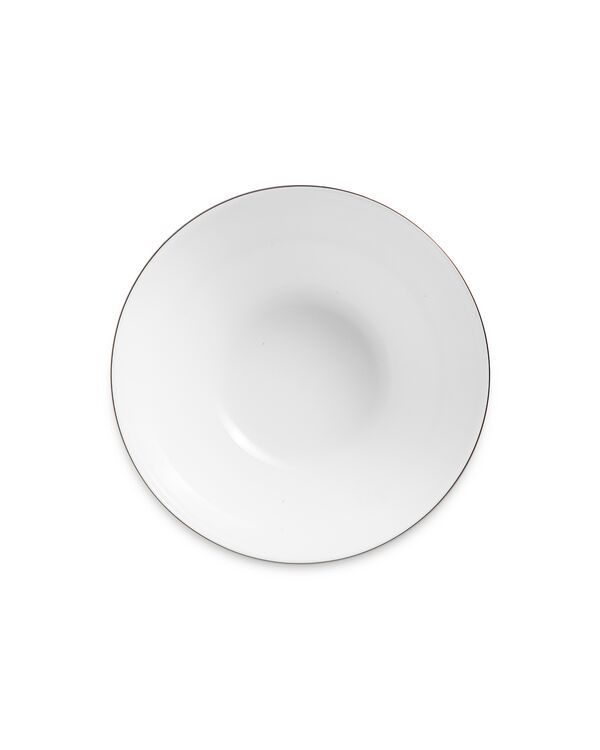 Тарелка суповая Narumi Сверкающая Платина 23 см, фарфор костяной