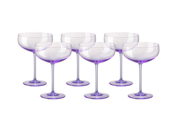 Набор креманок для шампанского Rosenthal Турандот 220 мл, стекло, розовый, 6 шт - фото 1