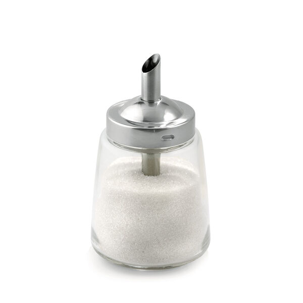 Сахарница с дозатором Weis 20 0мл, d7хh13 см, стекло, сталь нержавеющая
