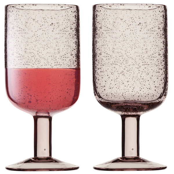 Набор бокалов для вина Flowi, 410 мл, розовые, 2 шт. - фото 1