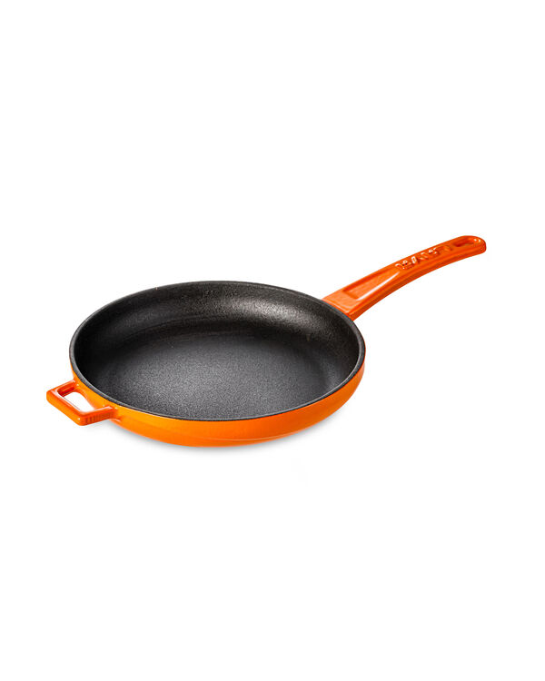 Сковорода  20 см, 0,77 л, чугун, оранжевая, Lava - фото 1