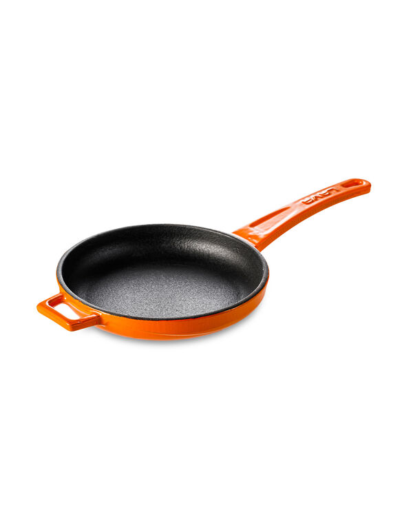 Сковорода 16 см, 0,4 л, чугун, оранжевая, Lava - фото 1