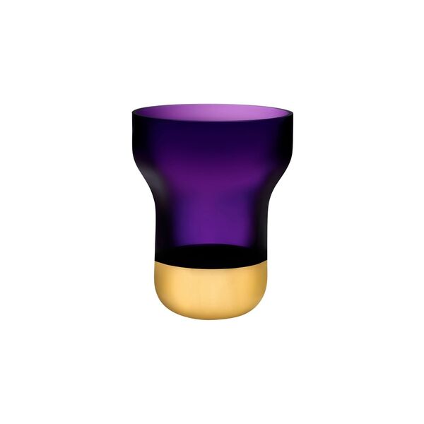Ваза Контур 25 см, фиолетовая с золотым дном, хрусталь, Nude Glass - фото 1