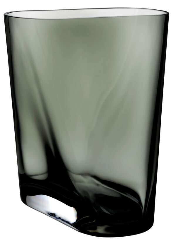 Ваза Инка 20 см, стекло хрустальное, дымчатая, Nude Glass