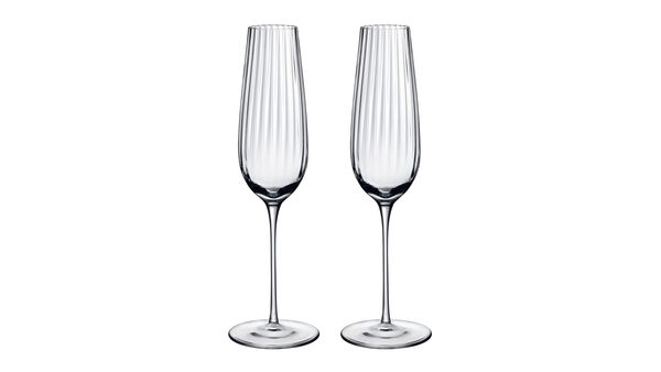 Набор бокалов для шампанского Round UP 200 мл, 2 шт, стекло хрустальное, Nude Glass