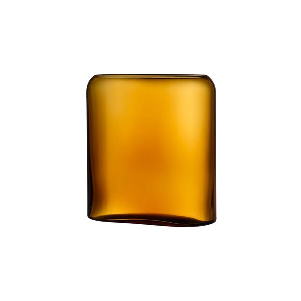 Ваза прямоугольная Слои 27,6 см, коричневая, хрусталь, Nude Glass - фото 1