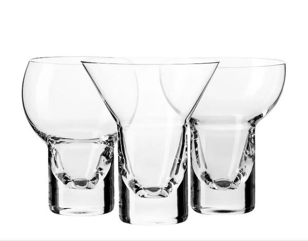 Набор бокалов для коктейлей Шейк, 3 шт, 190мл, 150мл, 200мл, стекло, Krosno