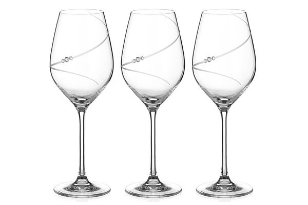 Набор бокалов для белого вина Силуэт, 0,36 л, 6 шт. С кристаллами Сваровски. - фото 1