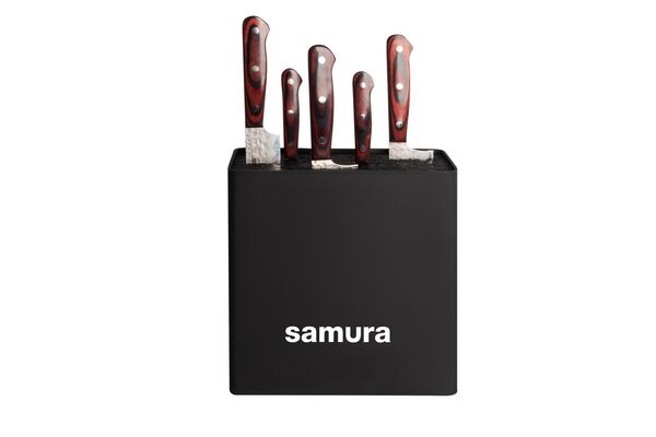 Подставка универсальная для ножей "Samura", 230x225x82 мм, пластик (черная)
