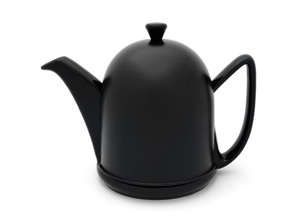 Чайник заварочный Bredemeijer Manto c фильтром, 1 л, керамика, в стальном черном корпусе, черный - фото 1