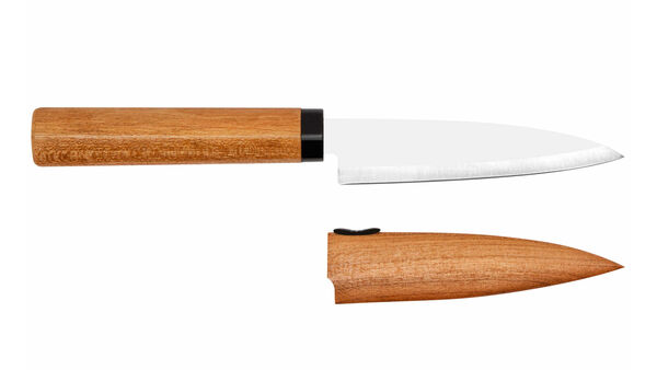 Нож для чистки овощей и фруктов KAI 12 см с защитным чехлом - фото 1