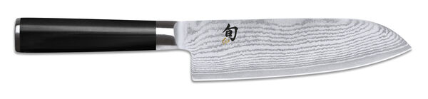 Нож поварской Сантоку KAI Шан Классик 18 см, дамасская сталь, 32 слоя