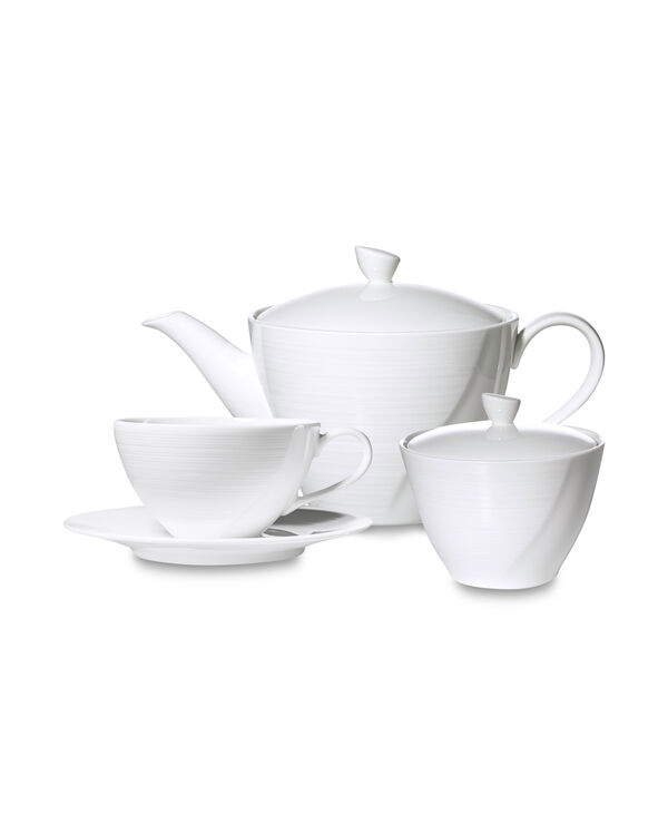 Сервиз чайный Narumi Воздушный белый на 4 персоны 10 предметов, фарфор костяной - фото 1