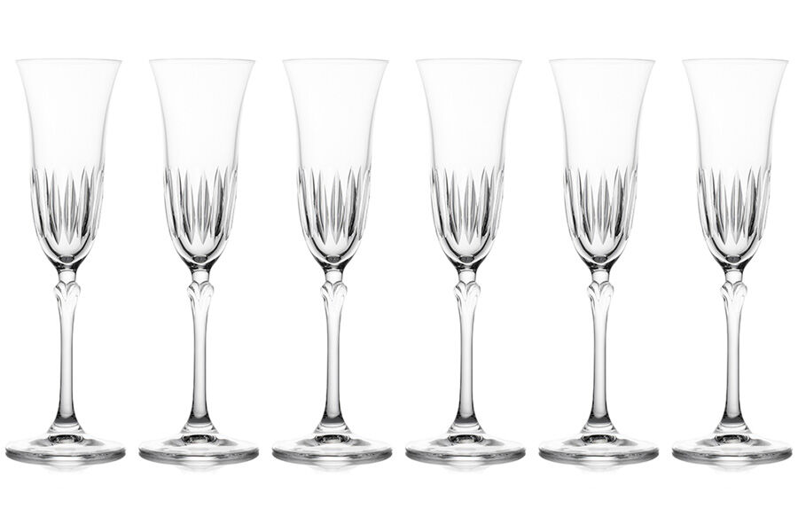 Набор бокалов для шампанского Gemma Point, 0,15 л, 6 шт - фото 1