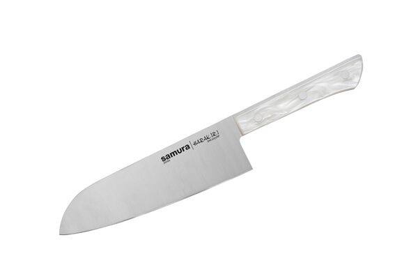 Нож кухонный "Samura HARAKIRI" Сантоку 175 мм, корроз.-стойкая сталь, белый акрил