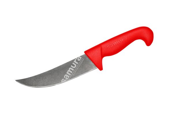 Нож кухонный "Samura SULTAN PRO" Пичак 161 мм, ТЭП красный, AUS-8 с галт.