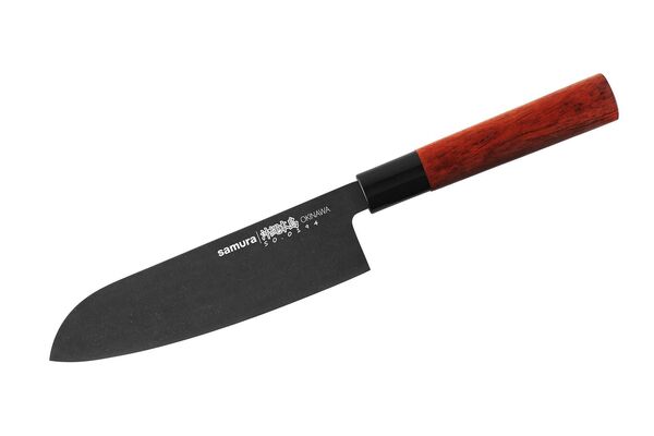 Нож кухонный "Samura OKINAWA" Сантоку 175 мм, AUS-8 с галт., палисандр