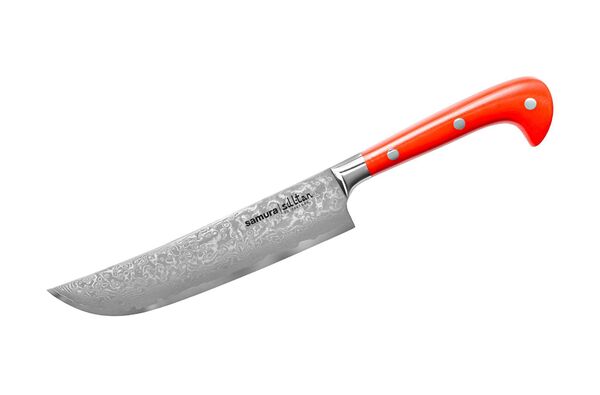 Нож кухонный "Samura SULTAN" Шеф 164 мм, G-10 красн., дамаск 67 слоев, с больст.