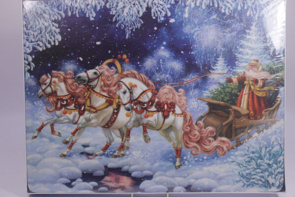 Большие подставки под горячее "Подарки от Деда Мороза" ,4 шт, 40х30 см, GenLex - фото 1
