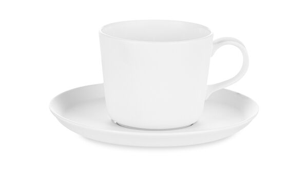 Чашка чайная с блюдцем Narumi 220 мл, белая матовая - фото 1