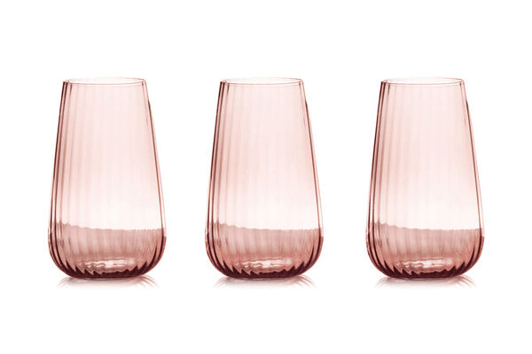 Набор стаканов для воды, 570 мл, 6 шт Opium, розовый, Le Stelle