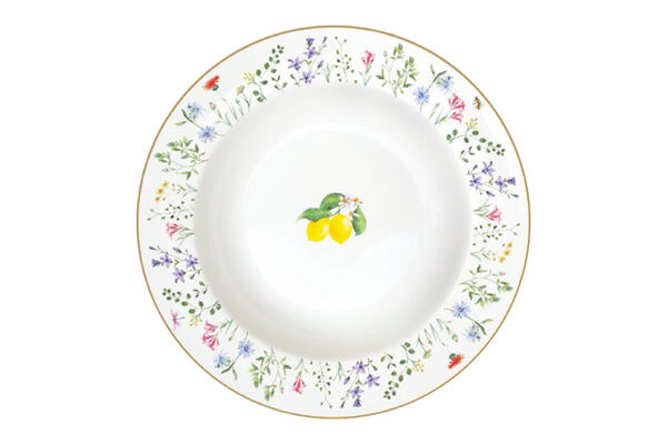 Тарелка суповая Цветы и лимоны, 21,5 см - фото 1