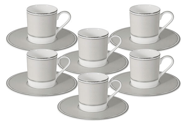 Набор кофейных чашек с блюдцами Маренго, 0,1 л, 6 шт, Anna Lafarg Emily - фото 1