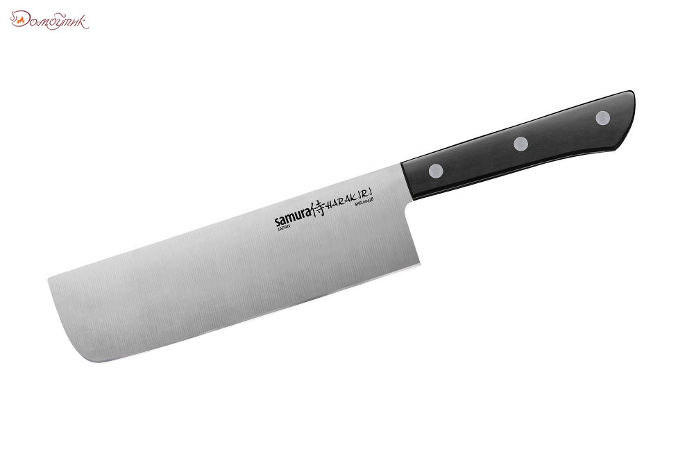 Нож кухонный "Samura HARAKIRI" накири 170 мм, корроз.-стойкая сталь, ABS пластик - фото 1