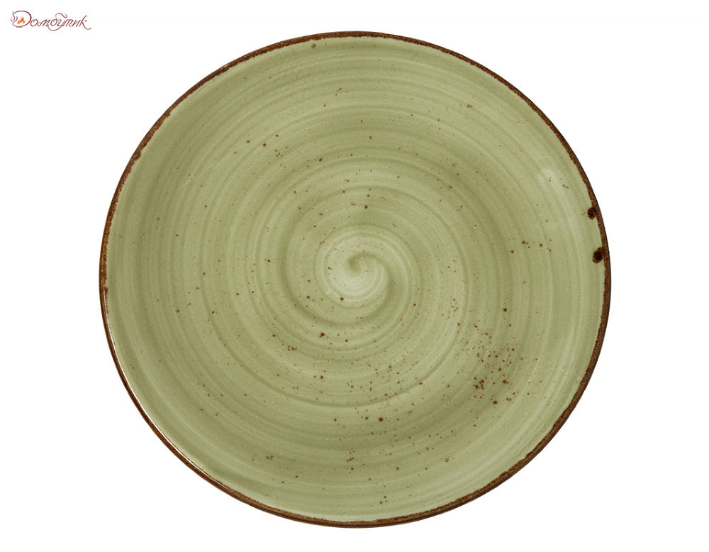 Тарелка пирожковая Rustics 17,5 см, зеленая. - фото 1