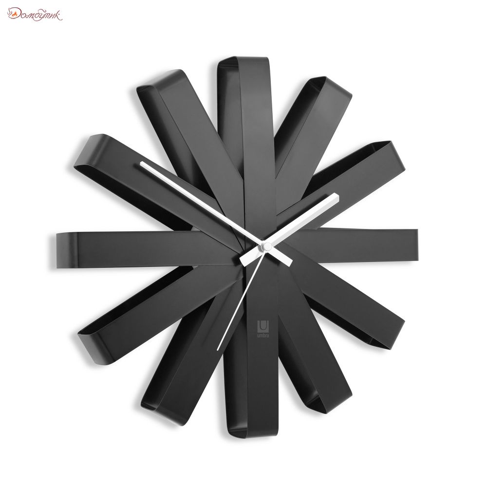 Часы настенные Ribbon чёрныe - фото 1