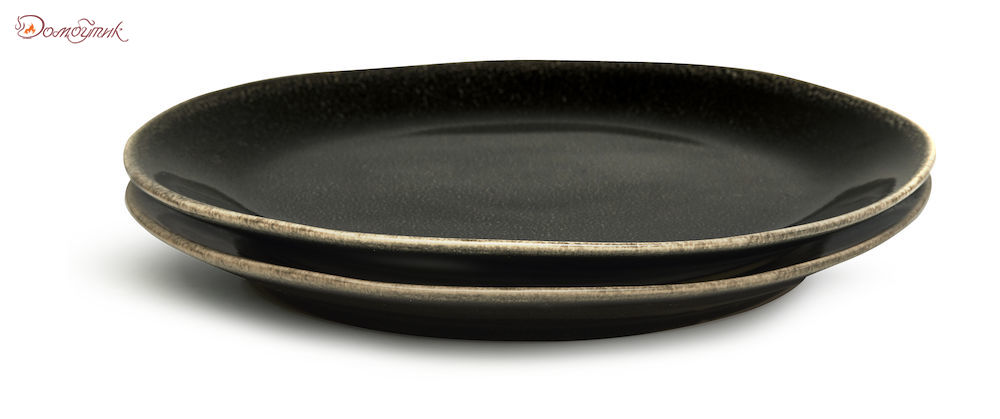 Набор тарелок для закуски Nature черные, 2 шт. SagaForm - фото 1