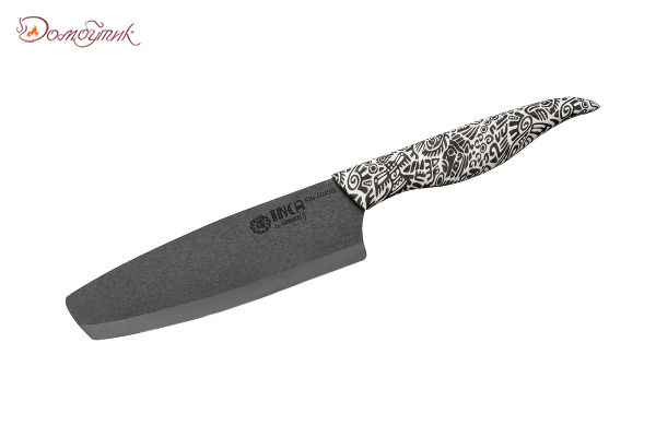 Нож кухонный "Samura Inca" накири 165 мм, чёрная циркониевая керамика - фото 1
