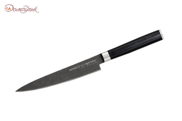 Нож кухонный "Samura Mo-V Stonewash" универсальный 150 мм, G-10 - фото 1
