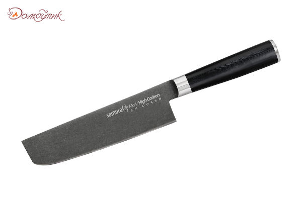 Нож кухонный "Samura Mo-V Stonewash" накири 167 мм, G-10 - фото 1