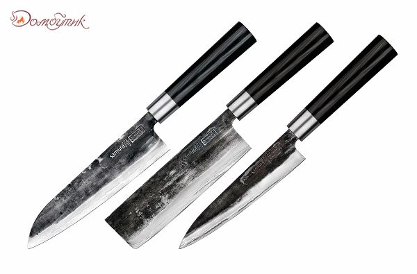Набор из 3 кухонных ножей "Samura SUPER 5" (23, 43, 95)  - фото 1