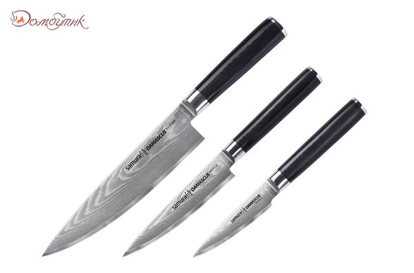 Набор из 3 ножей "Samura DAMASCUS" (10, 21, 85), дамаск 67 слоев - фото 1