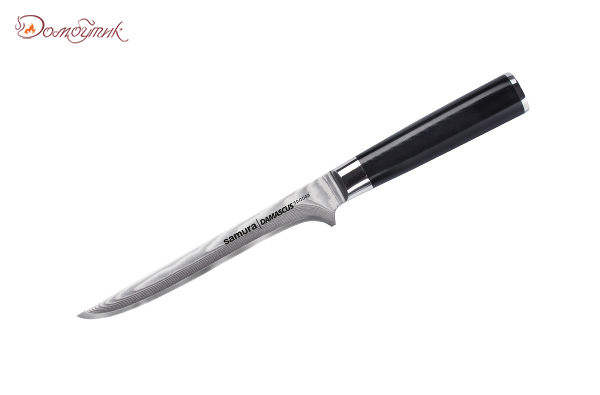 Нож кухонный "Samura DAMASCUS" обвалочный 165 мм, дамаск 67 слоев
