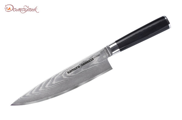 Нож кухонный "Samura DAMASCUS" Шеф 200 мм, дамаск 67 слоев - фото 1