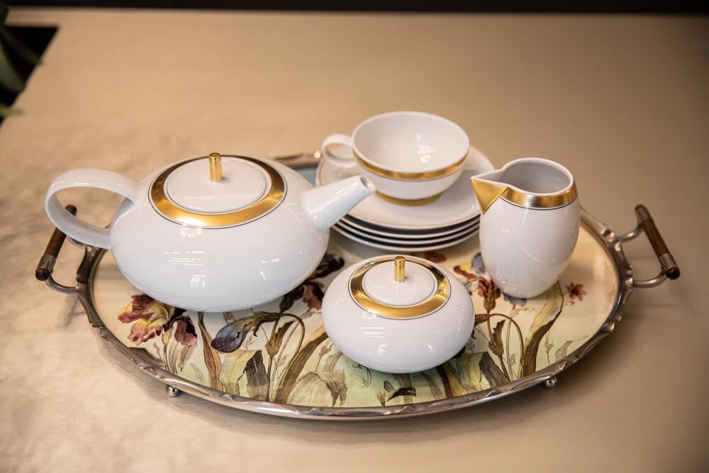 Чашка чайная с блюдцем Домо Золотой 250 мл, фарфор, Vista Alegre - фото 2