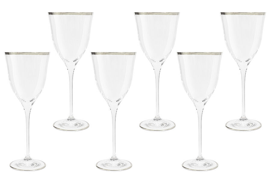 Набор бокалов для вина Сабина платина, 0,3 л, 6 шт, Same Decorazione - фото 2
