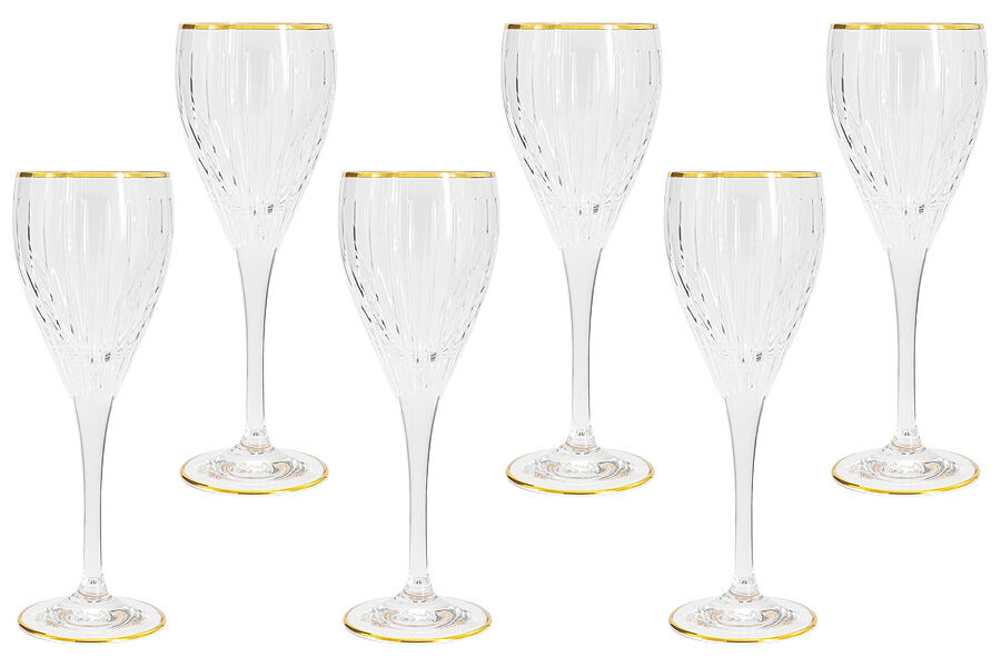 Набор бокалов для вина Пиза золото, 0,25 л, 6 шт, Same Decorazione - фото 2